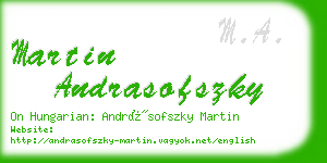 martin andrasofszky business card